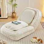 Chaise longue regolabile bianca 47.8 con schienale alto