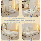Chaise longue regolabile bianca 47.8 con schienale alto