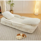 Chaise longue regolabile bianca 47.8 con schienale alto