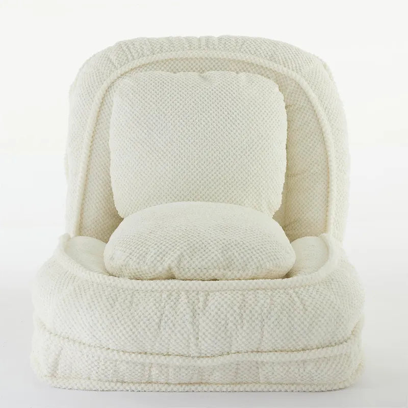 Chaise longue regolabile bianca 47.8 con schienale alto