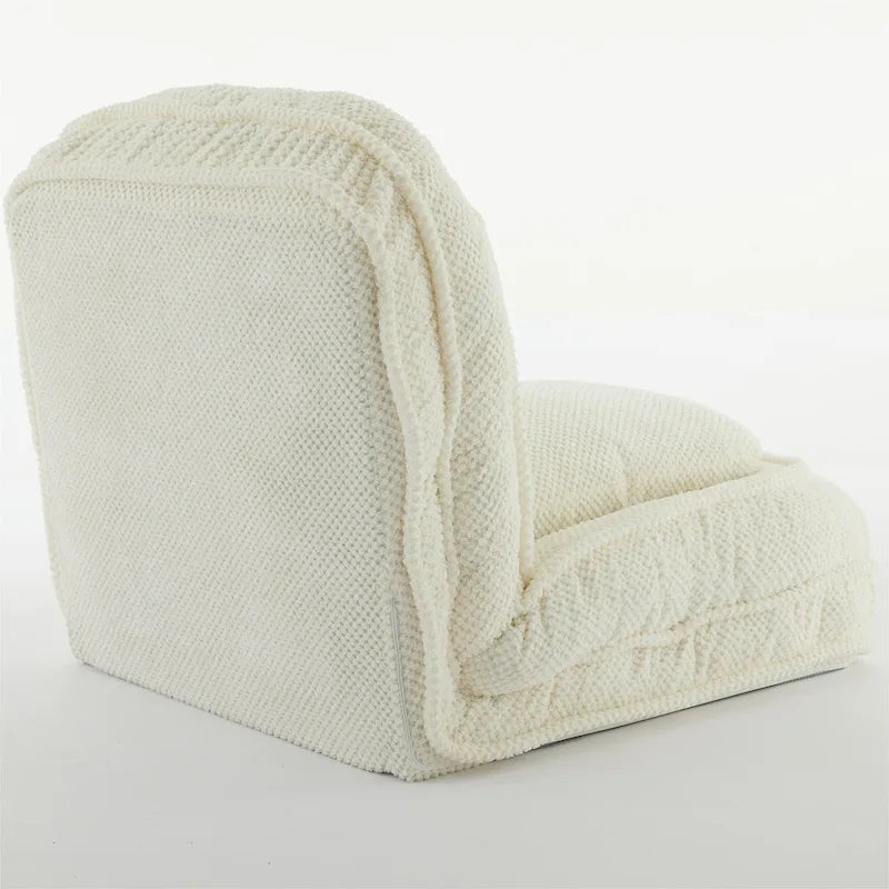 Chaise longue regolabile bianca 47.8 con schienale alto