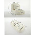 Chaise longue regolabile bianca 47.8 con schienale alto
