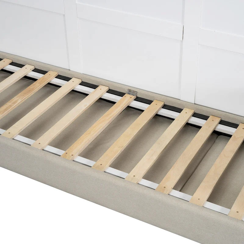 Letto Murphy Convertibile Matrimoniale e Divano - Design Salvaspazio 2 in 1 con Contenitore Integrato, Meccanismo a Doppio Pistone