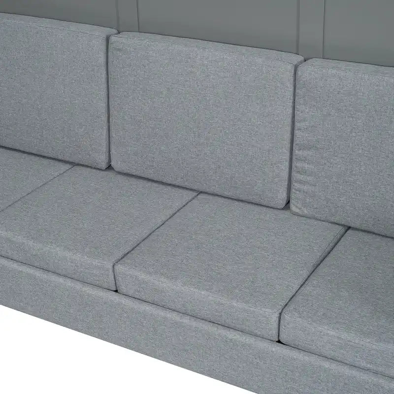Letto Murphy Convertibile Matrimoniale e Divano - Design Salvaspazio 2 in 1 con Contenitore Integrato, Meccanismo a Doppio Pistone
