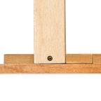 Elegant houten platformbed in eiken stijl, queen-size, met hoofdbord voor de slaapkamer