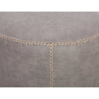 Pouf rotondo rivestito vintage