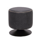 Pouf rotondo rivestito vintage