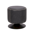 Pouf rotondo rivestito vintage