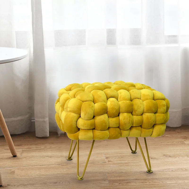 Sgabello Pouf Velluto 27x20x20