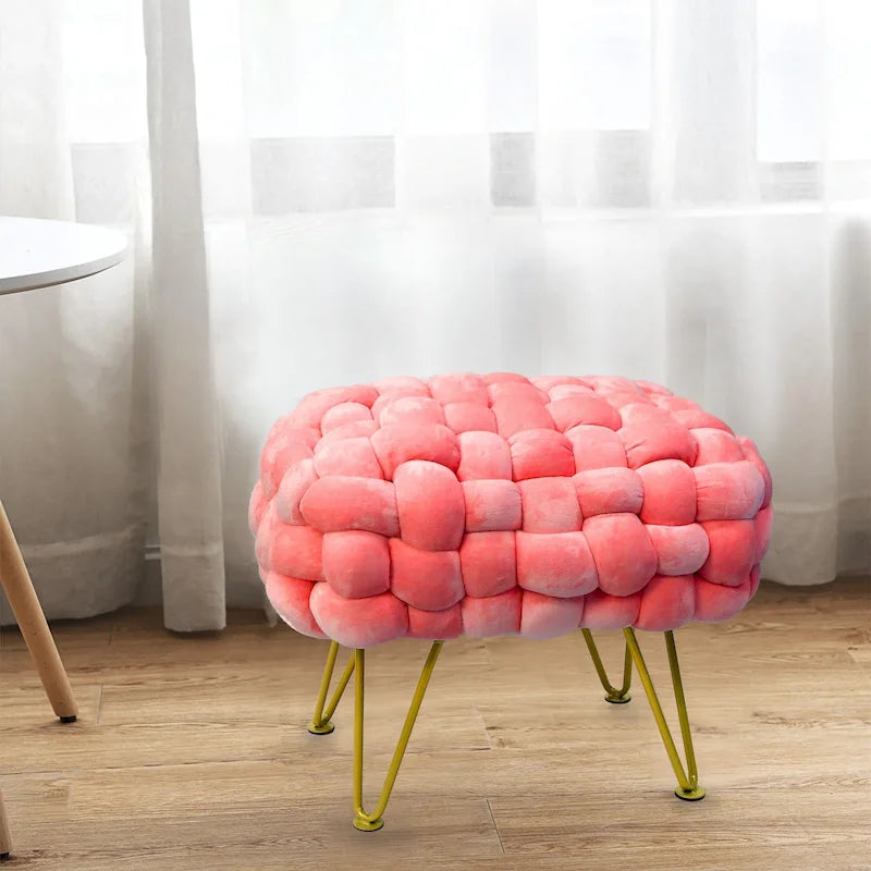 Sgabello Pouf Velluto 27x20x20