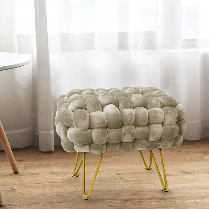 Sgabello Pouf Velluto 27x20x20