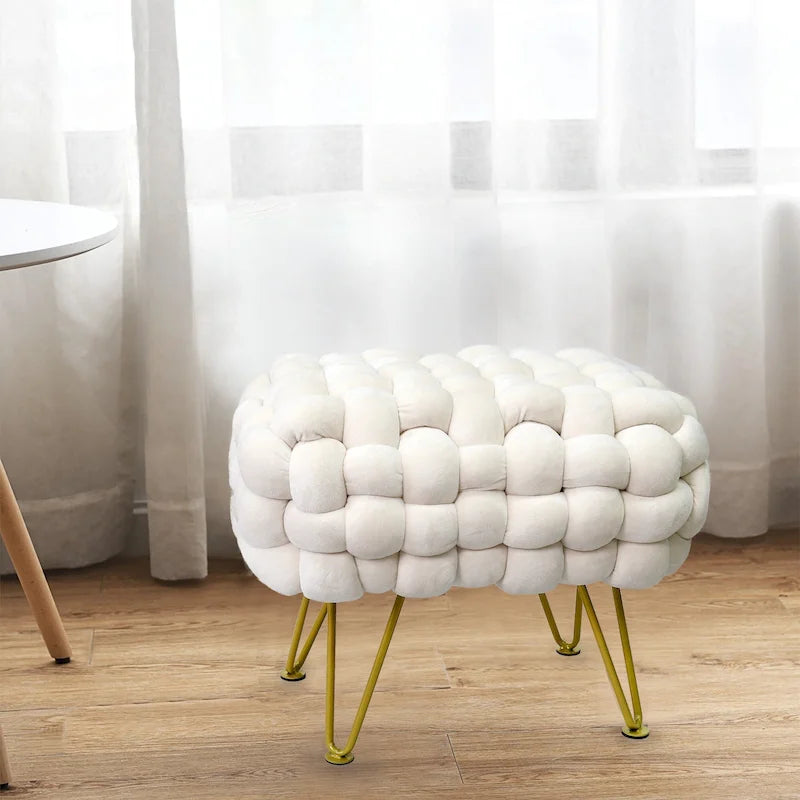 Sgabello Pouf Velluto 27x20x20