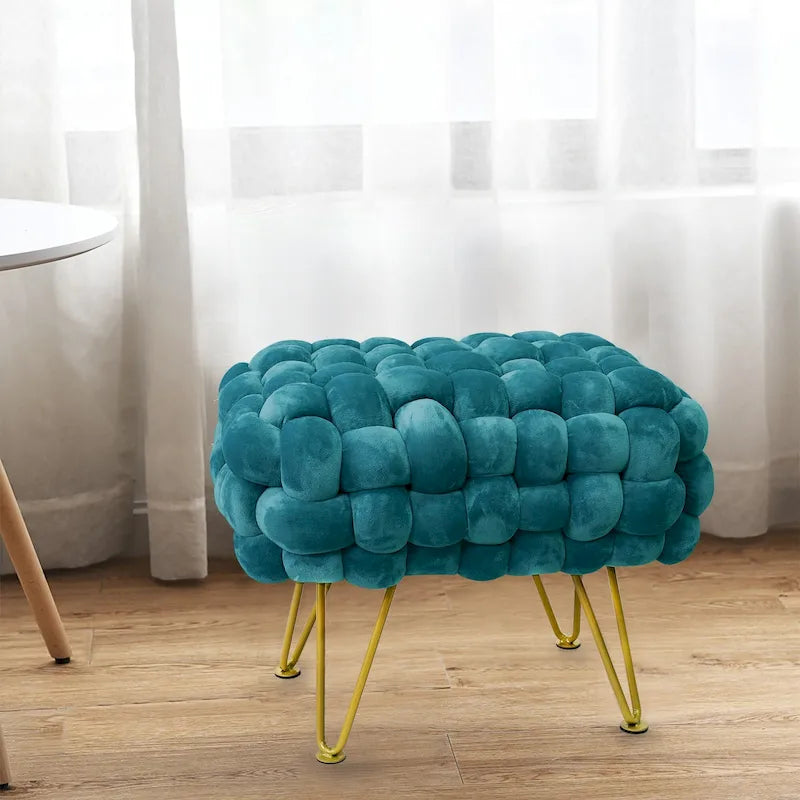 Sgabello Pouf Velluto 27x20x20