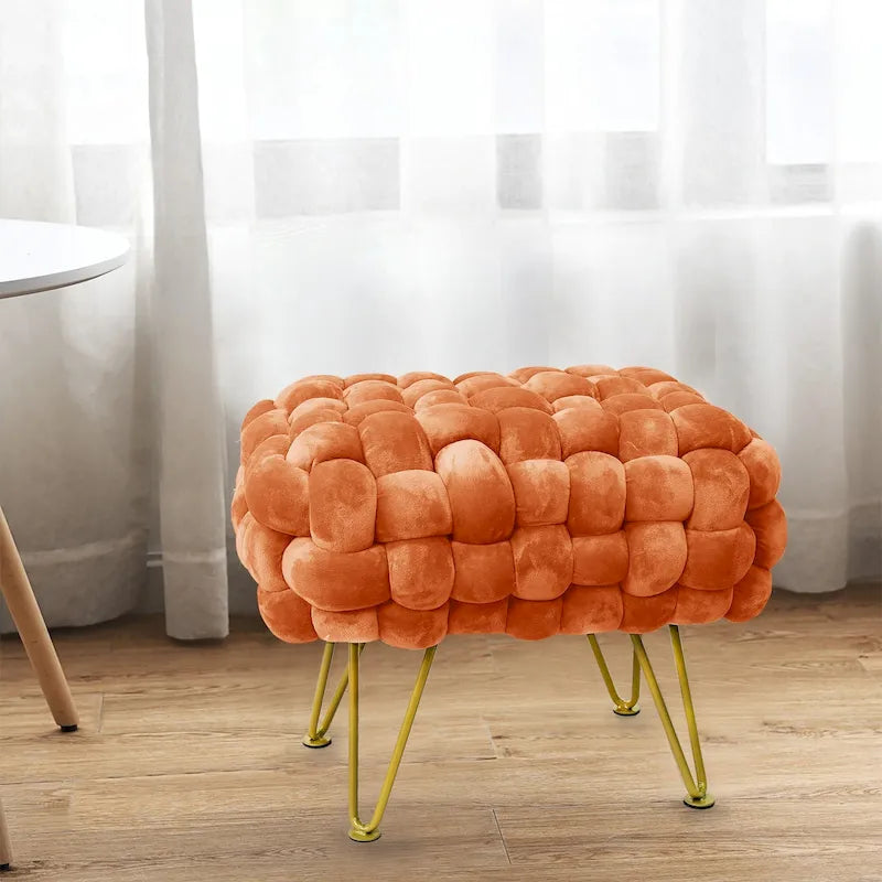 Sgabello Pouf Velluto 27x20x20