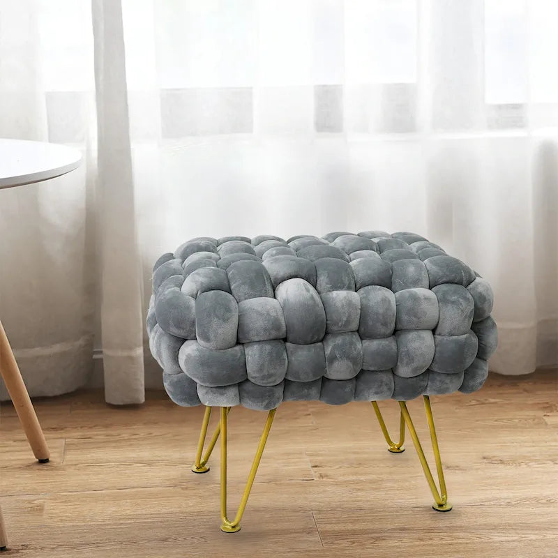 Sgabello Pouf Velluto 27x20x20