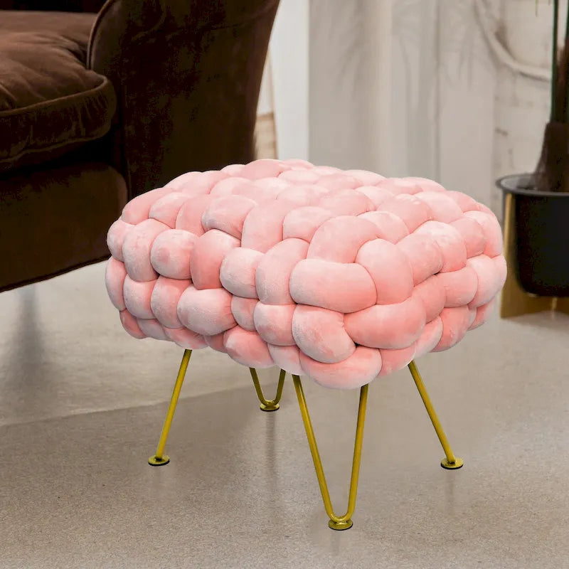 Sgabello Pouf Velluto 27x20x20