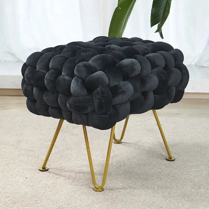 Sgabello Pouf Velluto 27x20x20