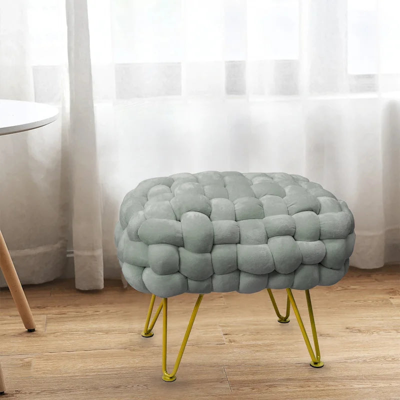 Sgabello Pouf Velluto 27x20x20