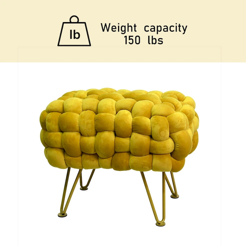 Sgabello Pouf Velluto 27x20x20