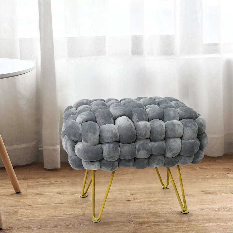 Samt-Pouf-Hocker 27x20x20