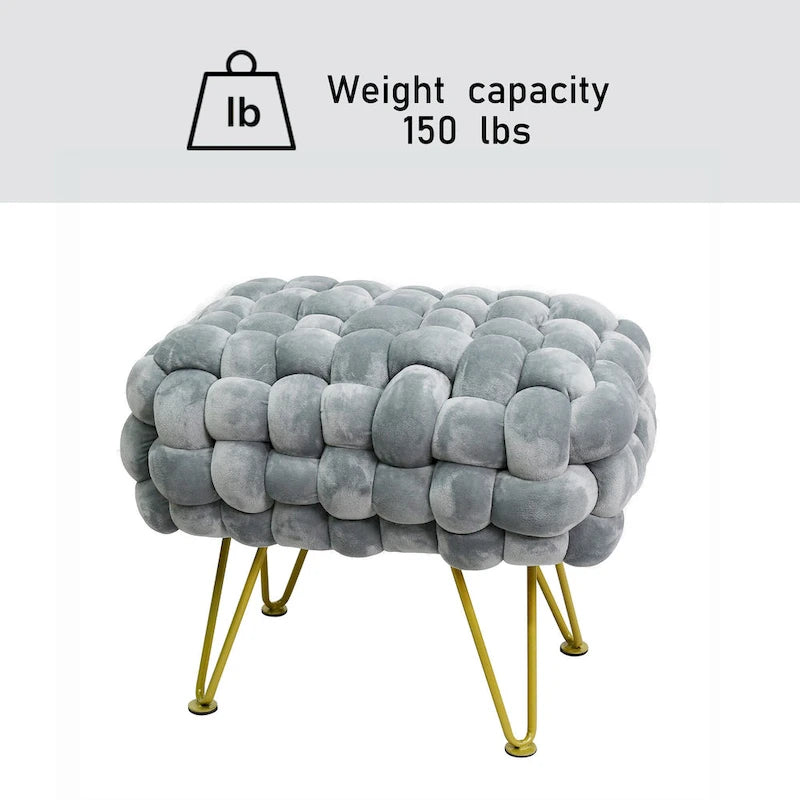 Samt-Pouf-Hocker 27x20x20
