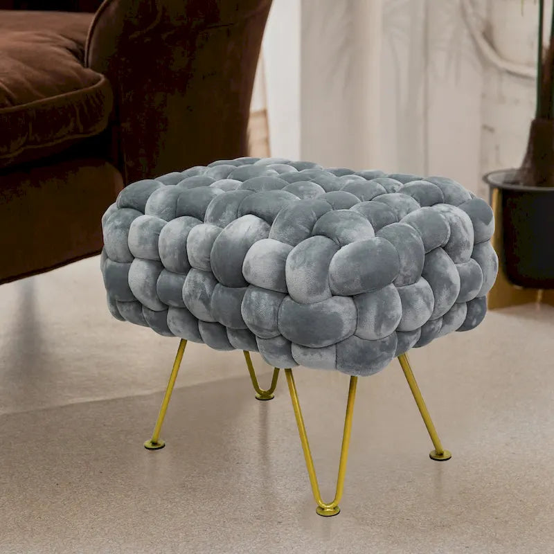 Samt-Pouf-Hocker 27x20x20