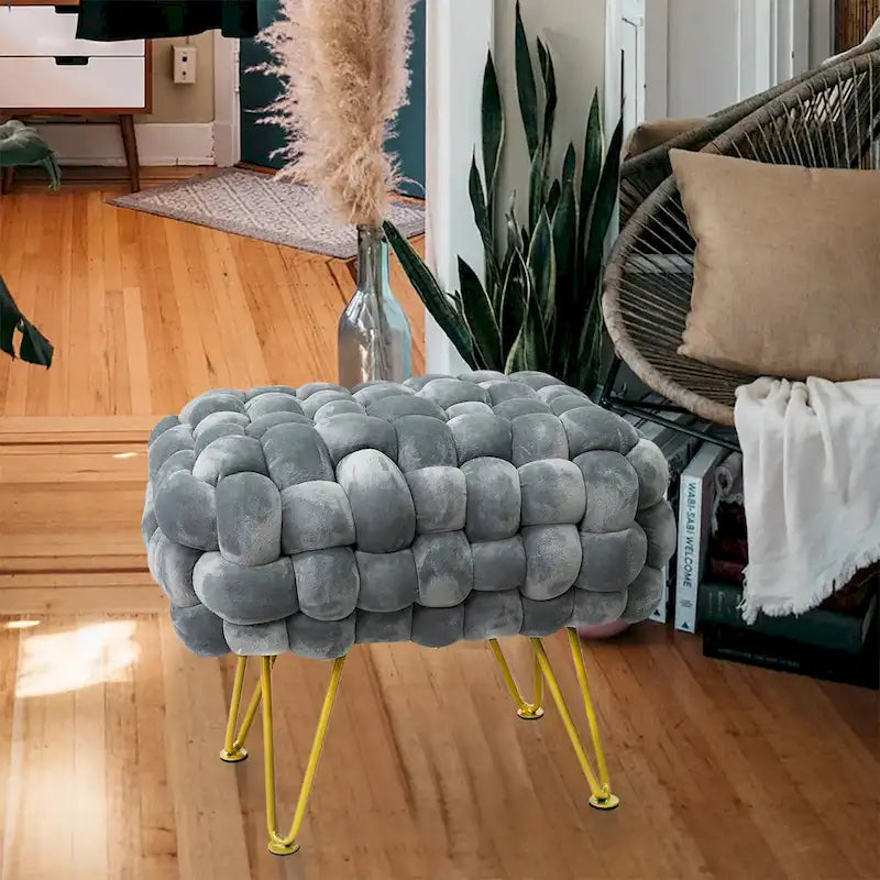 Samt-Pouf-Hocker 27x20x20