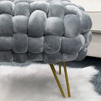 Samt-Pouf-Hocker 27x20x20