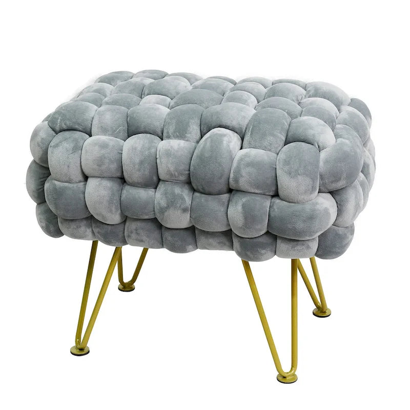 Samt-Pouf-Hocker 27x20x20