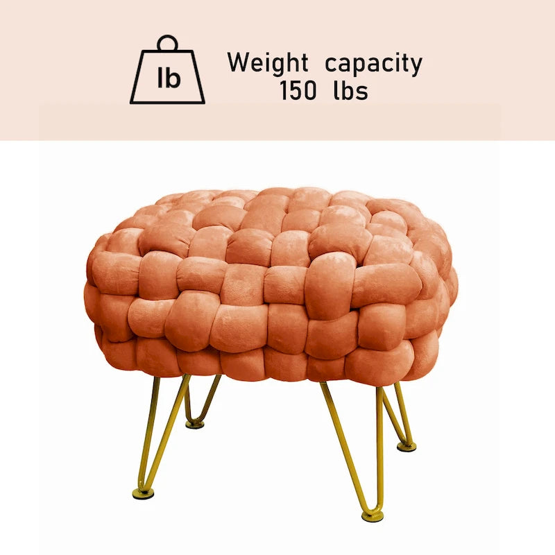 Samt-Pouf-Hocker 27x20x20