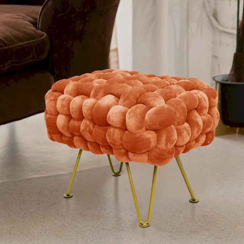 Samt-Pouf-Hocker 27x20x20