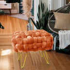 Samt-Pouf-Hocker 27x20x20