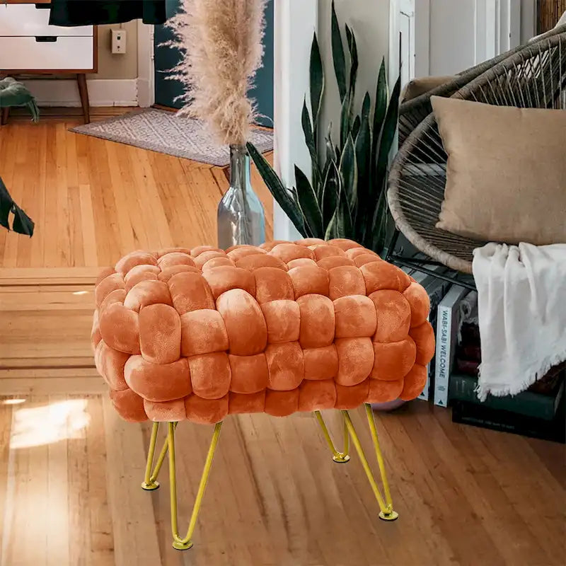 Samt-Pouf-Hocker 27x20x20