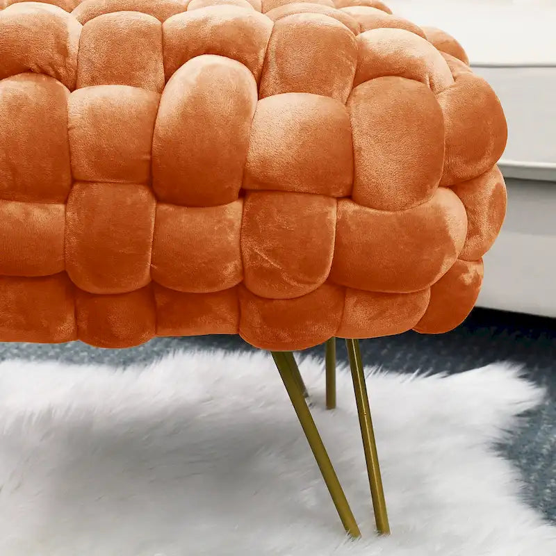 Samt-Pouf-Hocker 27x20x20