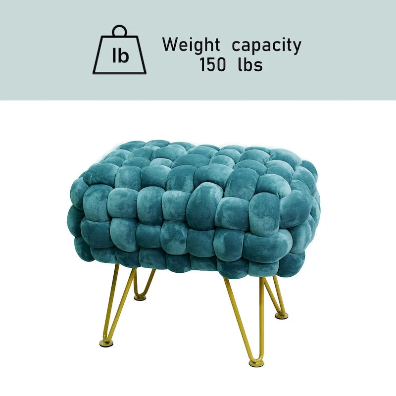 Samt-Pouf-Hocker 27x20x20