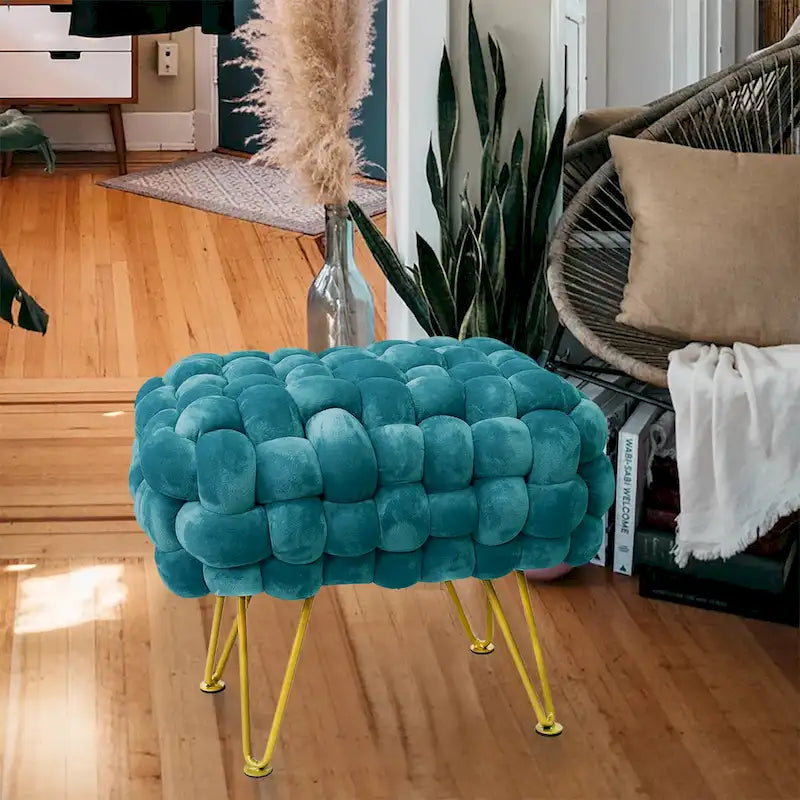 Samt-Pouf-Hocker 27x20x20