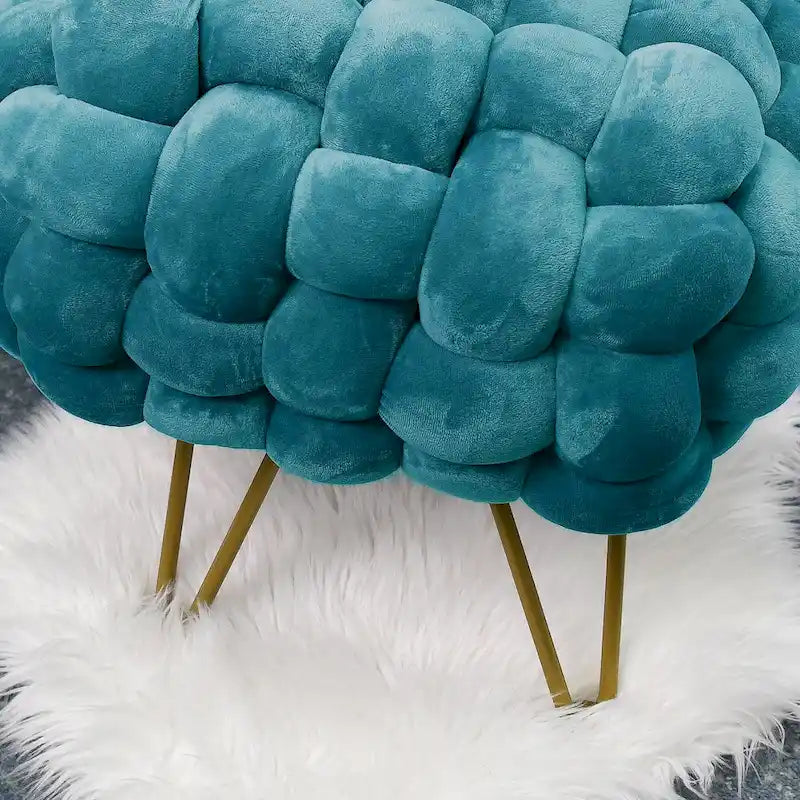 Samt-Pouf-Hocker 27x20x20