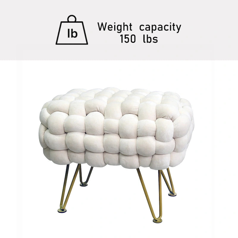 Samt-Pouf-Hocker 27x20x20
