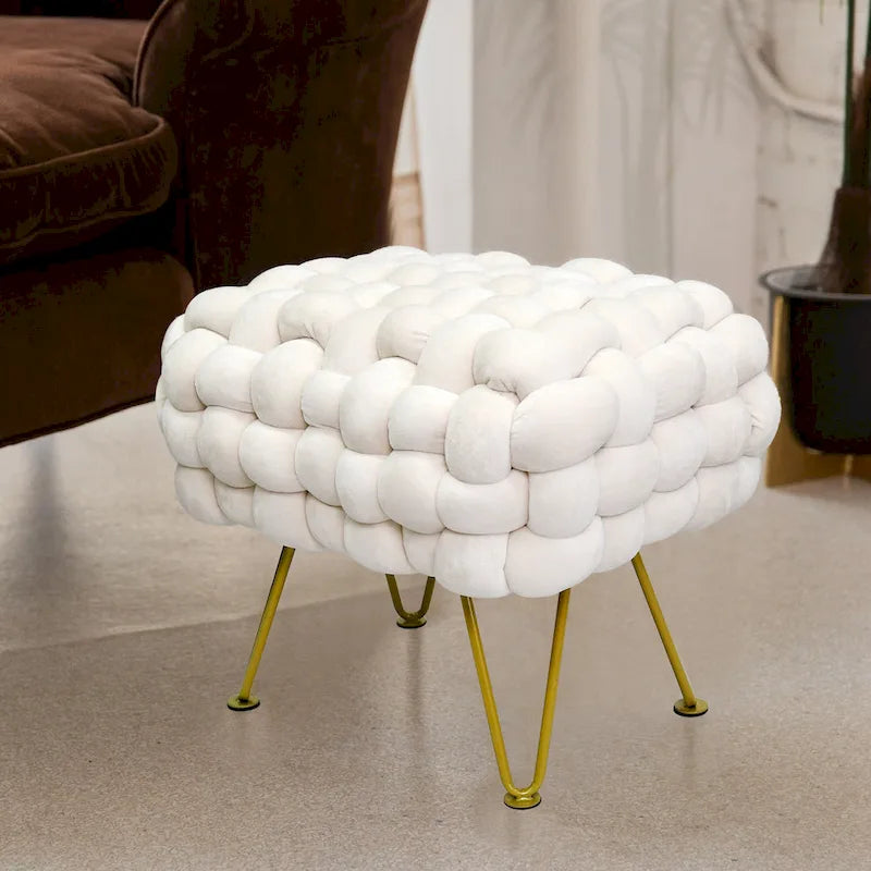 Samt-Pouf-Hocker 27x20x20
