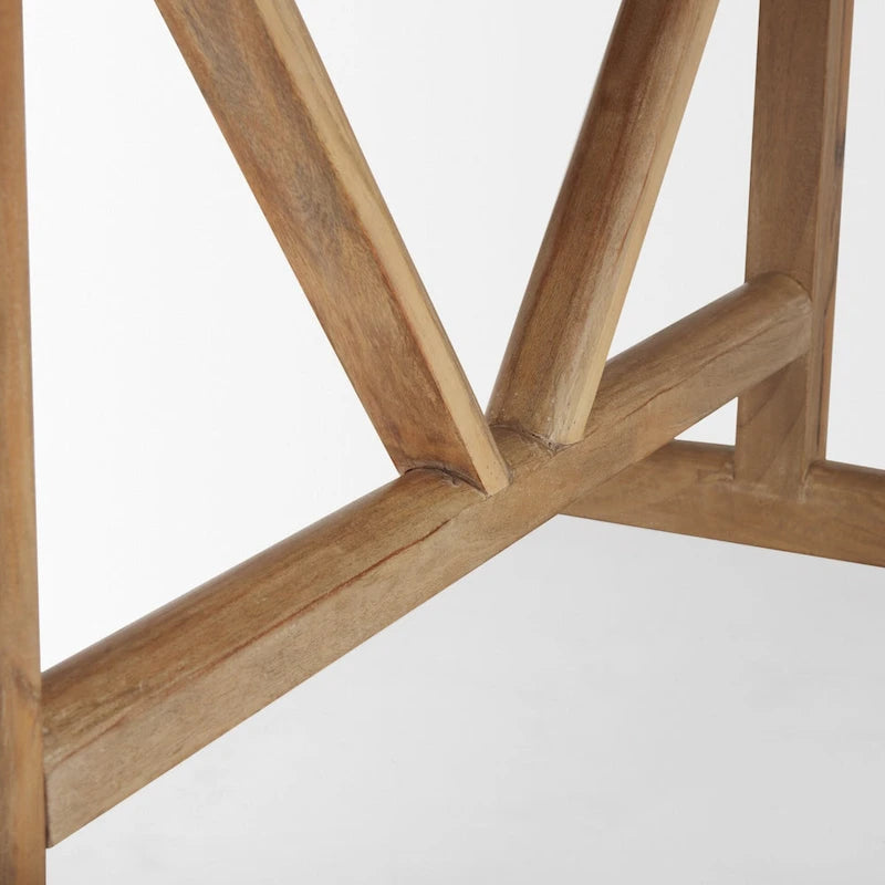 Tavolo da pranzo in legno massello marrone chiaro 84 pollici - 84L x 42P x 30A