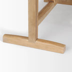 Tavolo da pranzo in legno massello marrone chiaro 84 pollici - 84L x 42P x 30A