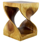 Tavolino ad angolo Wood Twist 38 x 38 x 51 cm Quercia Olio - 38 x 38 x 51