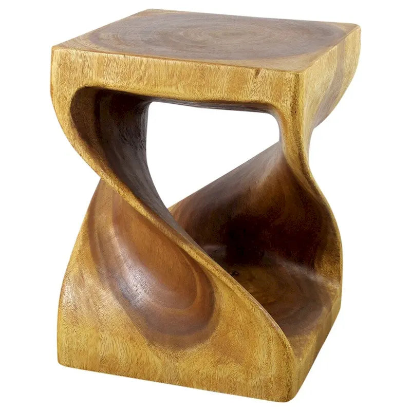 Tavolino ad angolo Wood Twist 38 x 38 x 51 cm Quercia Olio - 38 x 38 x 51