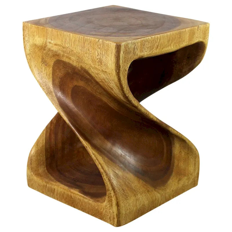Tavolino ad angolo Wood Twist 38 x 38 x 51 cm Quercia Olio - 38 x 38 x 51