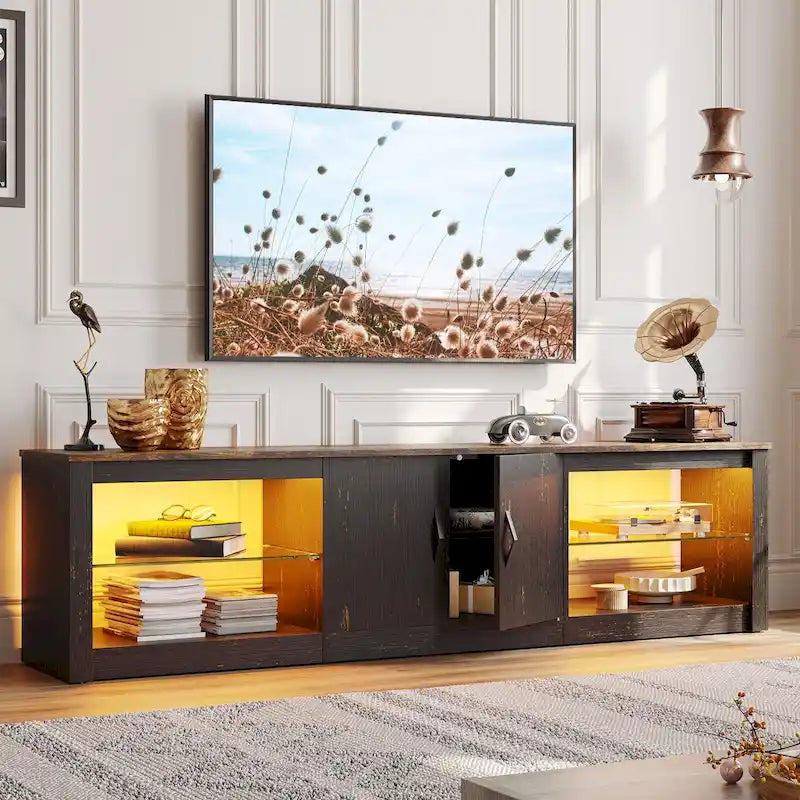 Mobile TV da 70 pollici con luci RGB a 20 colori per centro di intrattenimento