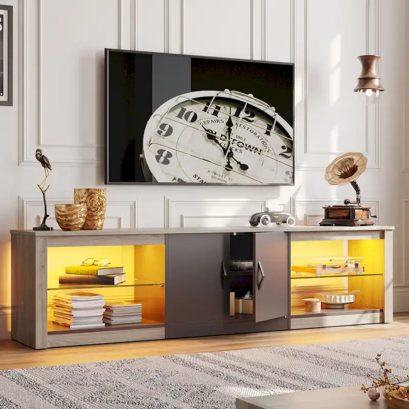 Mobile TV da 70 pollici con luci RGB a 20 colori per centro di intrattenimento