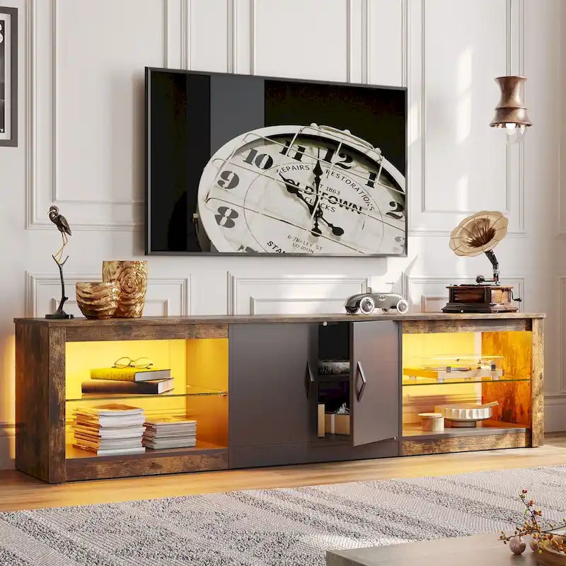 Mobile TV da 70 pollici con luci RGB a 20 colori per centro di intrattenimento