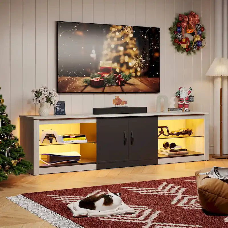 Mobile TV da 70 pollici con luci RGB a 20 colori per centro di intrattenimento