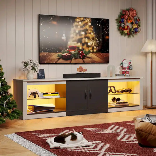 Mobile TV da 70 pollici con luci RGB a 20 colori per centro di intrattenimento