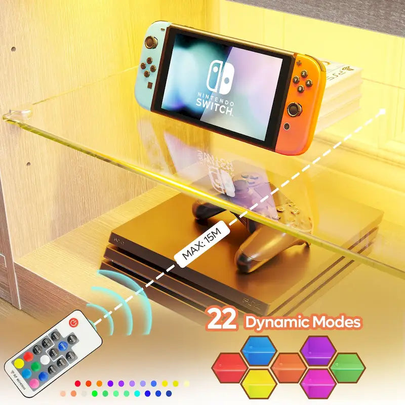 Mobile TV da 70 pollici con illuminazione RGB in 20 colori, centro d'intrattenimento